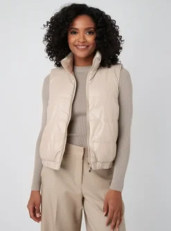 Doudoune Elle Est Ou La Mer Beige Sans Capuche