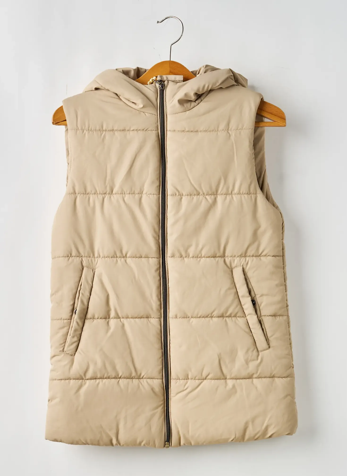 Doudoune Garcia Beige A Capuche