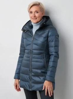 Doudoune Julie Guerlande Bleu A Capuche