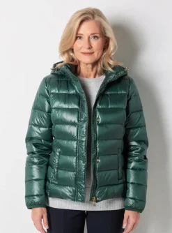 Doudoune Julie Guerlande Vert A Capuche