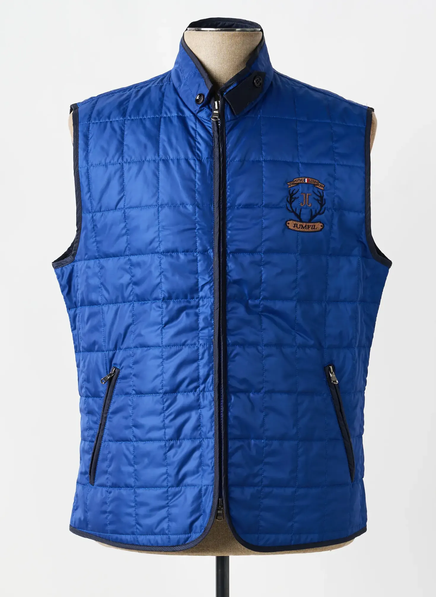 Doudoune Jumfil Bleu Sans Capuche