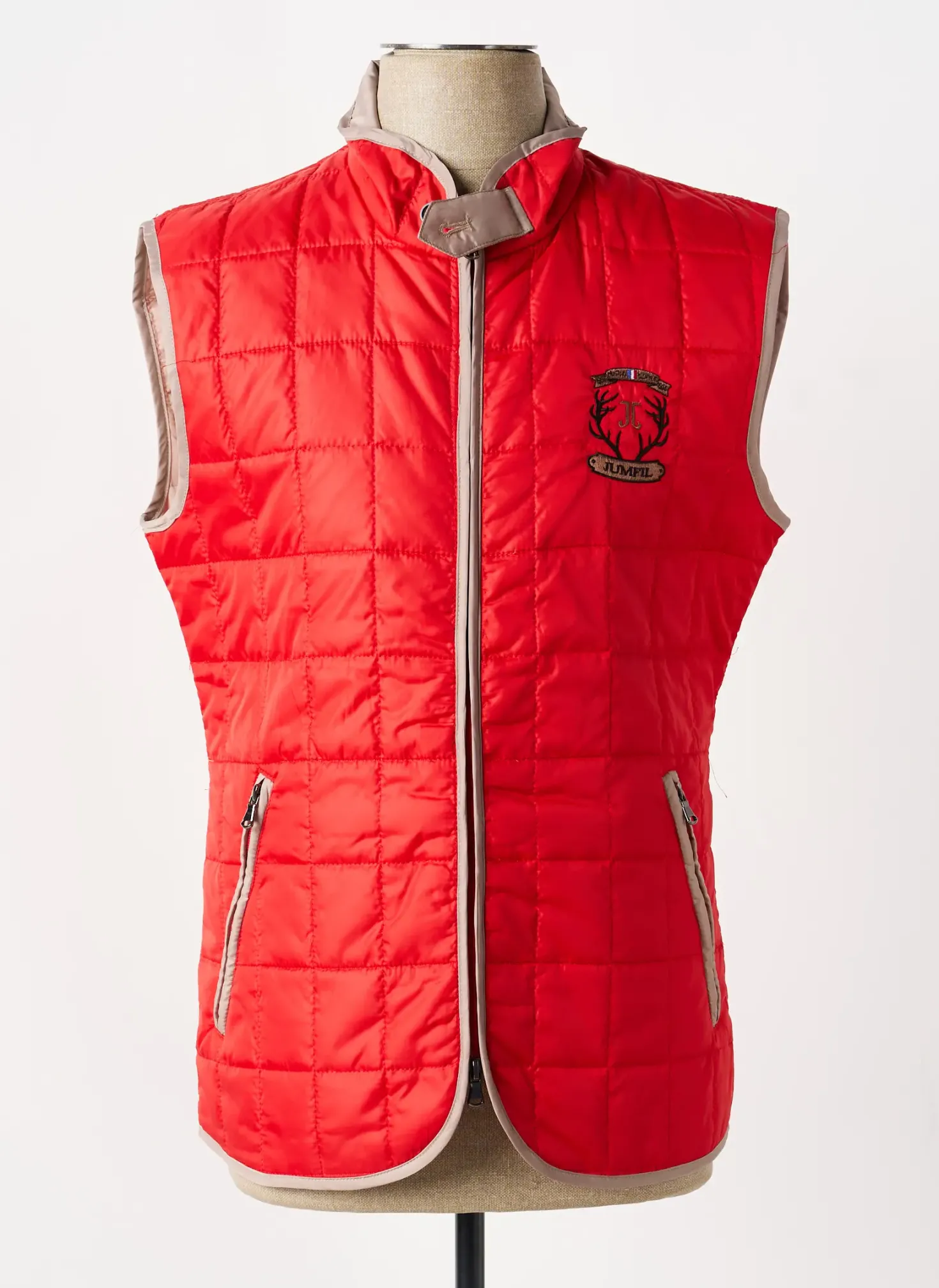 Doudoune Jumfil Rouge Sans Capuche
