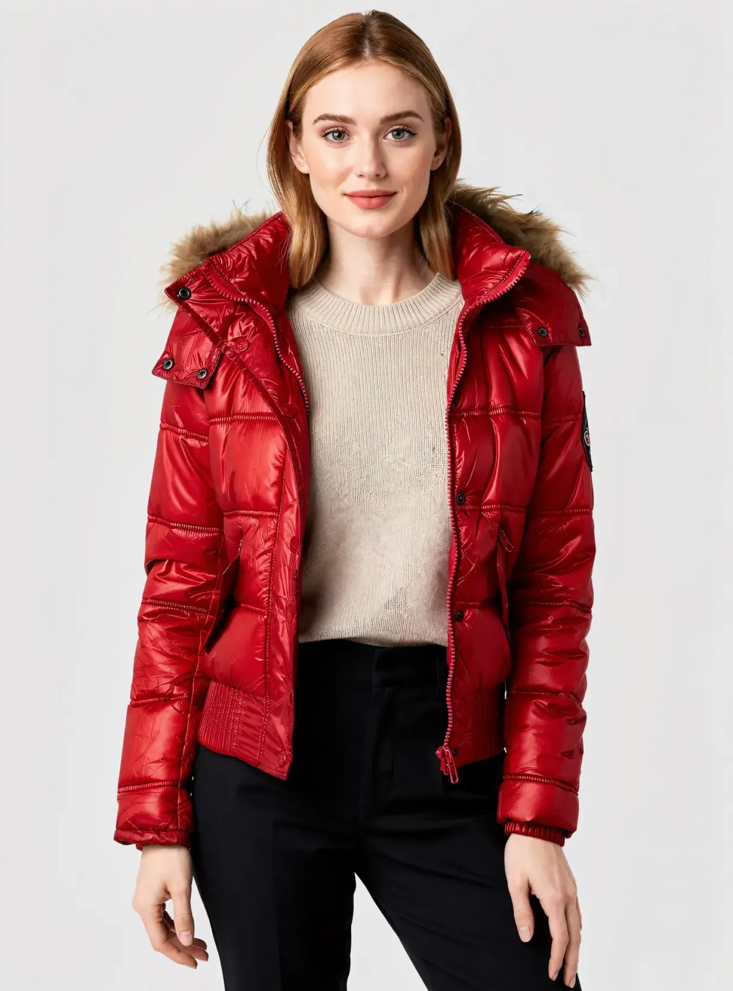 Doudoune Kaporal Rouge Sans Capuche