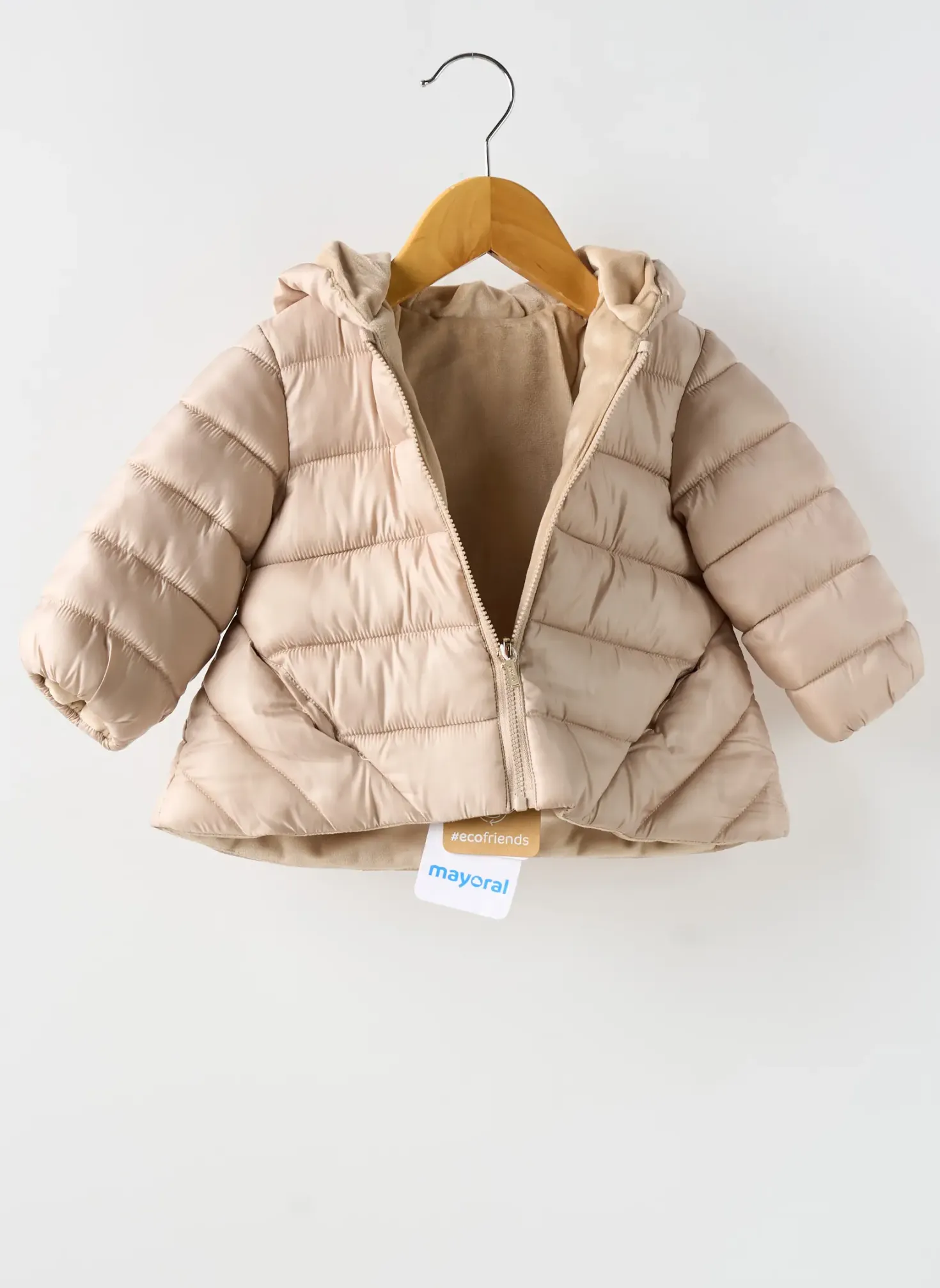 Doudoune Mayoral Beige A Capuche
