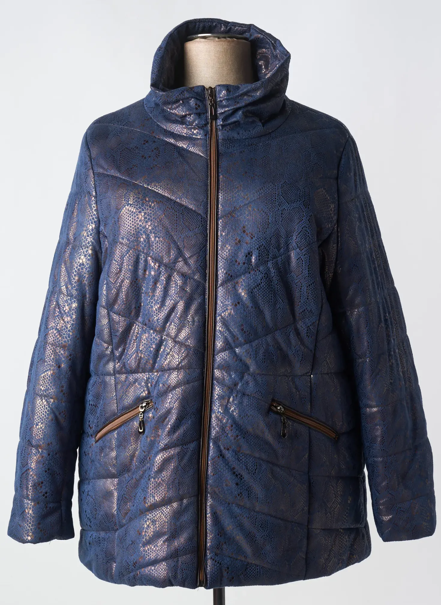 Doudoune Mcm Bleu Sans Capuche