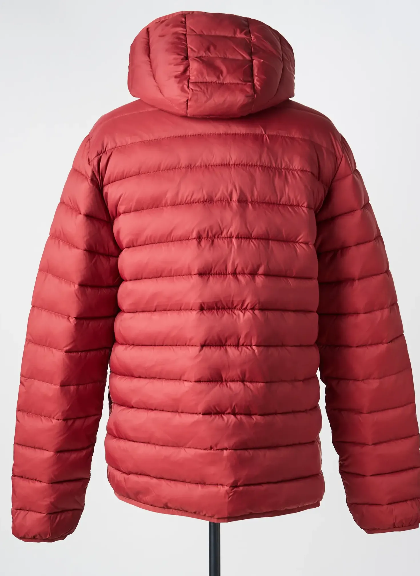 Doudoune Mise Au Green Rouge A Capuche