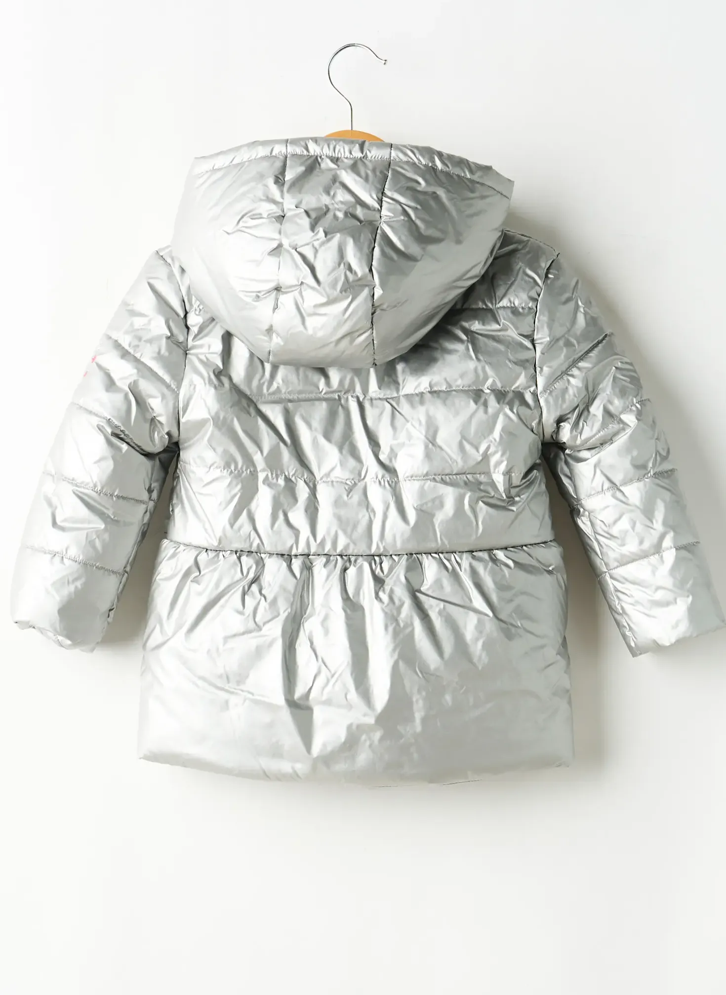 Doudoune 3 Pommes Argent A Capuche