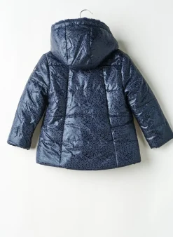 Doudoune 3 Pommes Bleu A Capuche