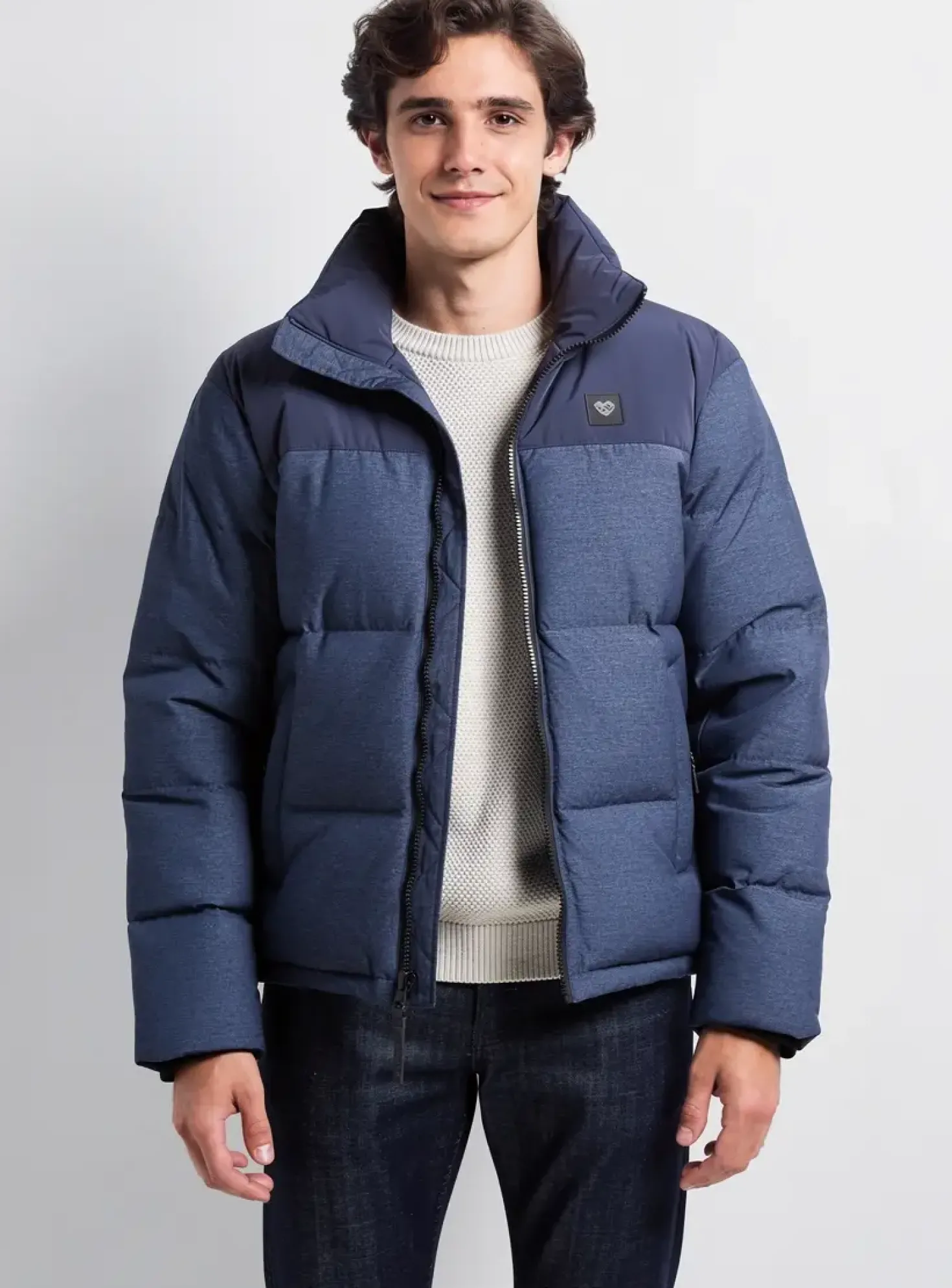 Doudoune Ragwear Bleu Sans Capuche