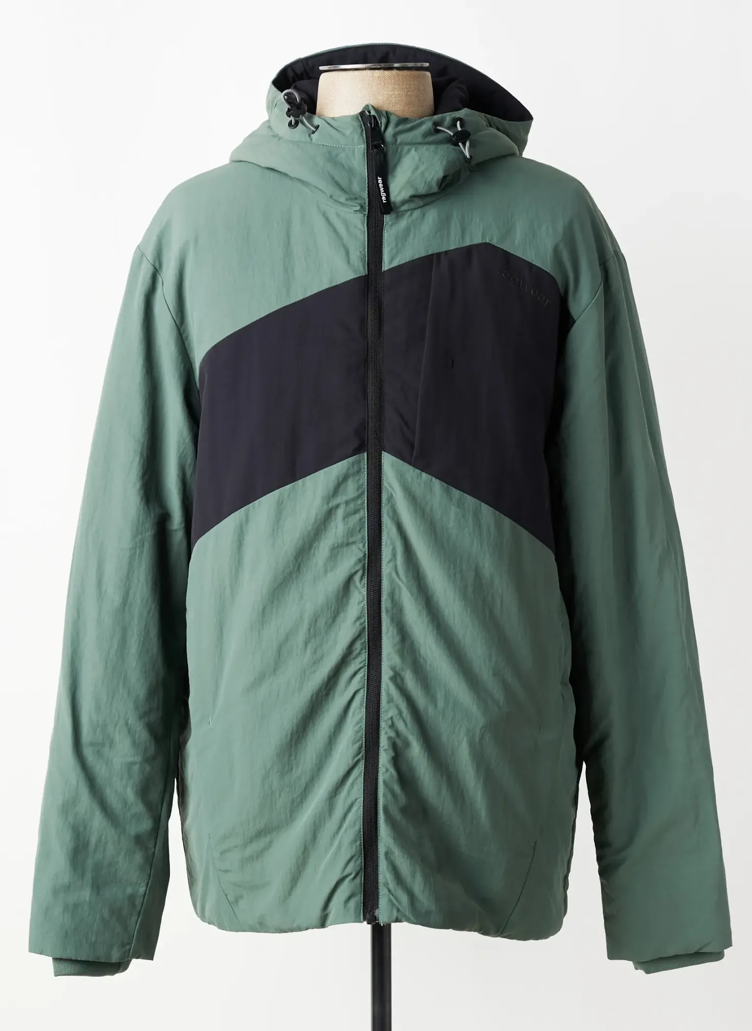 Doudoune Ragwear Vert A Capuche