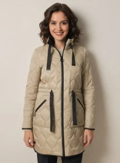 Doudoune Rever Mile Beige Sans Capuche