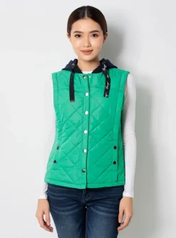 Doudoune Sheego Vert A Capuche