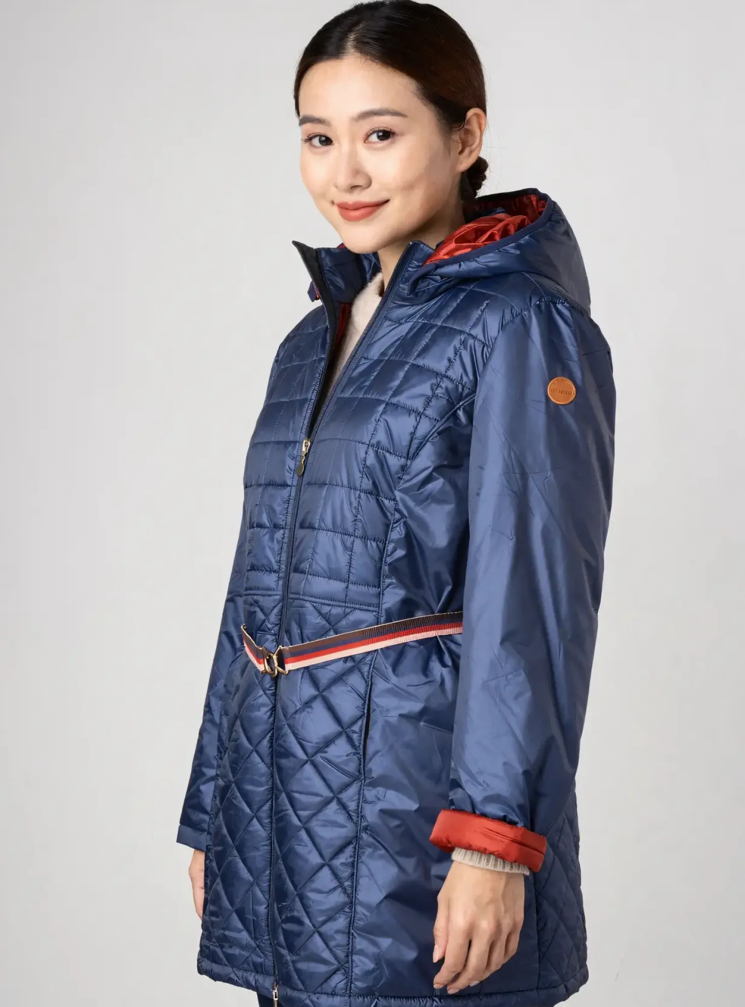 Doudoune Tbs Bleu A Capuche