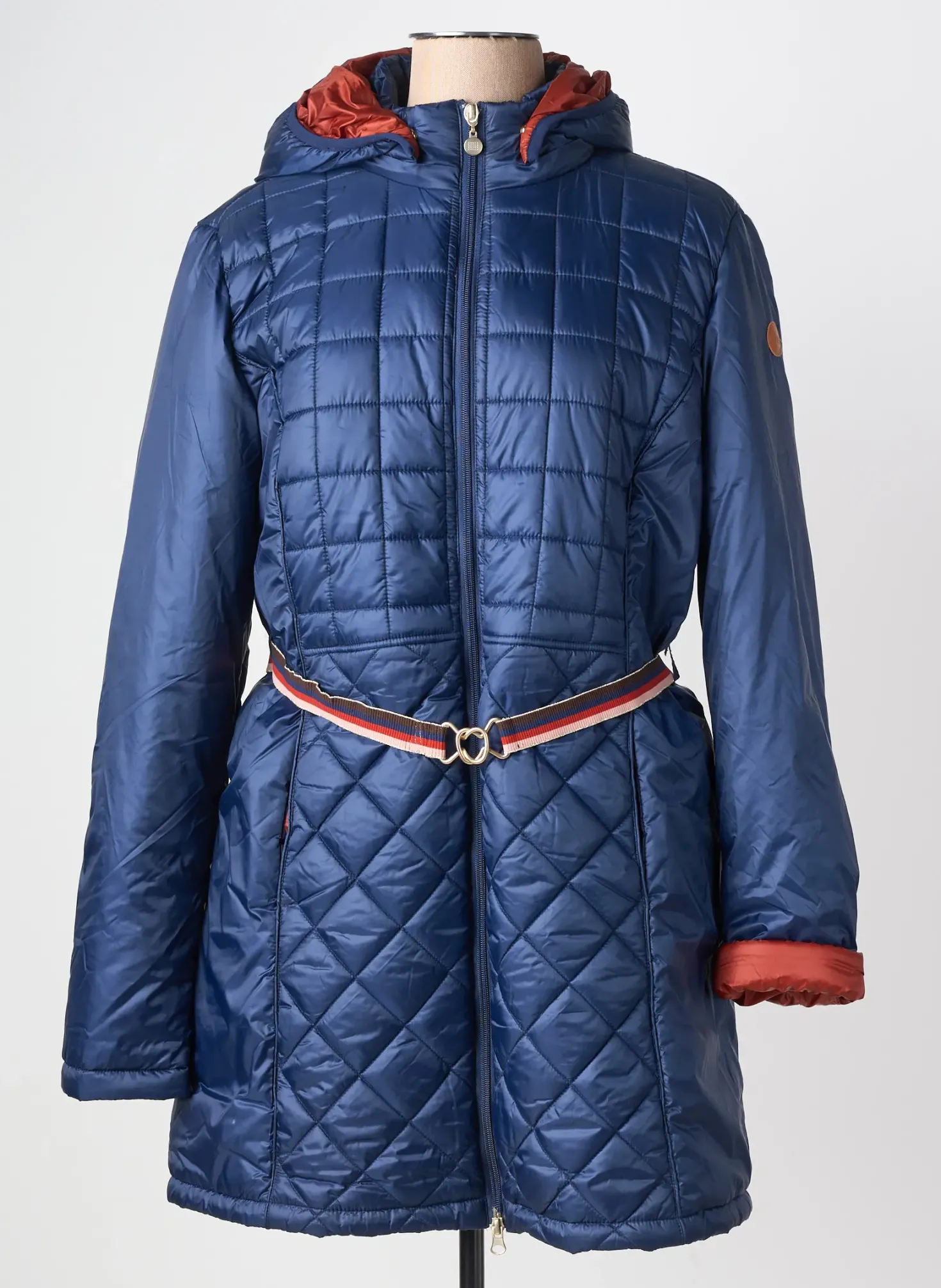 Doudoune Tbs Bleu A Capuche