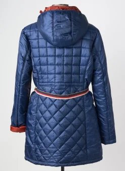 Doudoune Tbs Bleu A Capuche