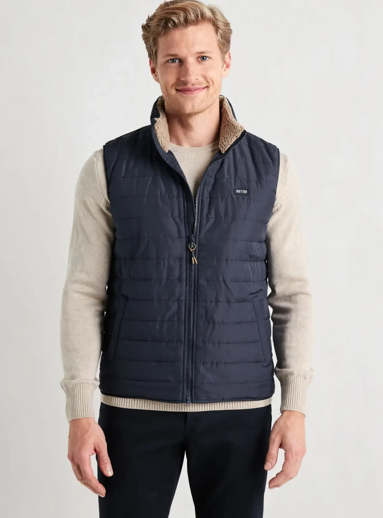 Doudoune Tbs Bleu Sans Capuche