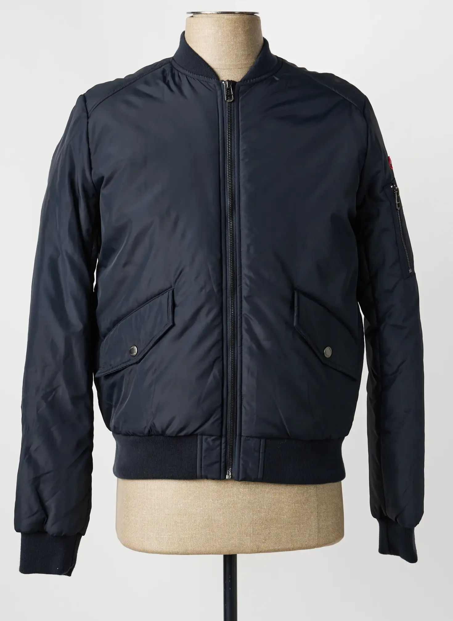 Doudoune Teddy Smith Bleu Sans Capuche