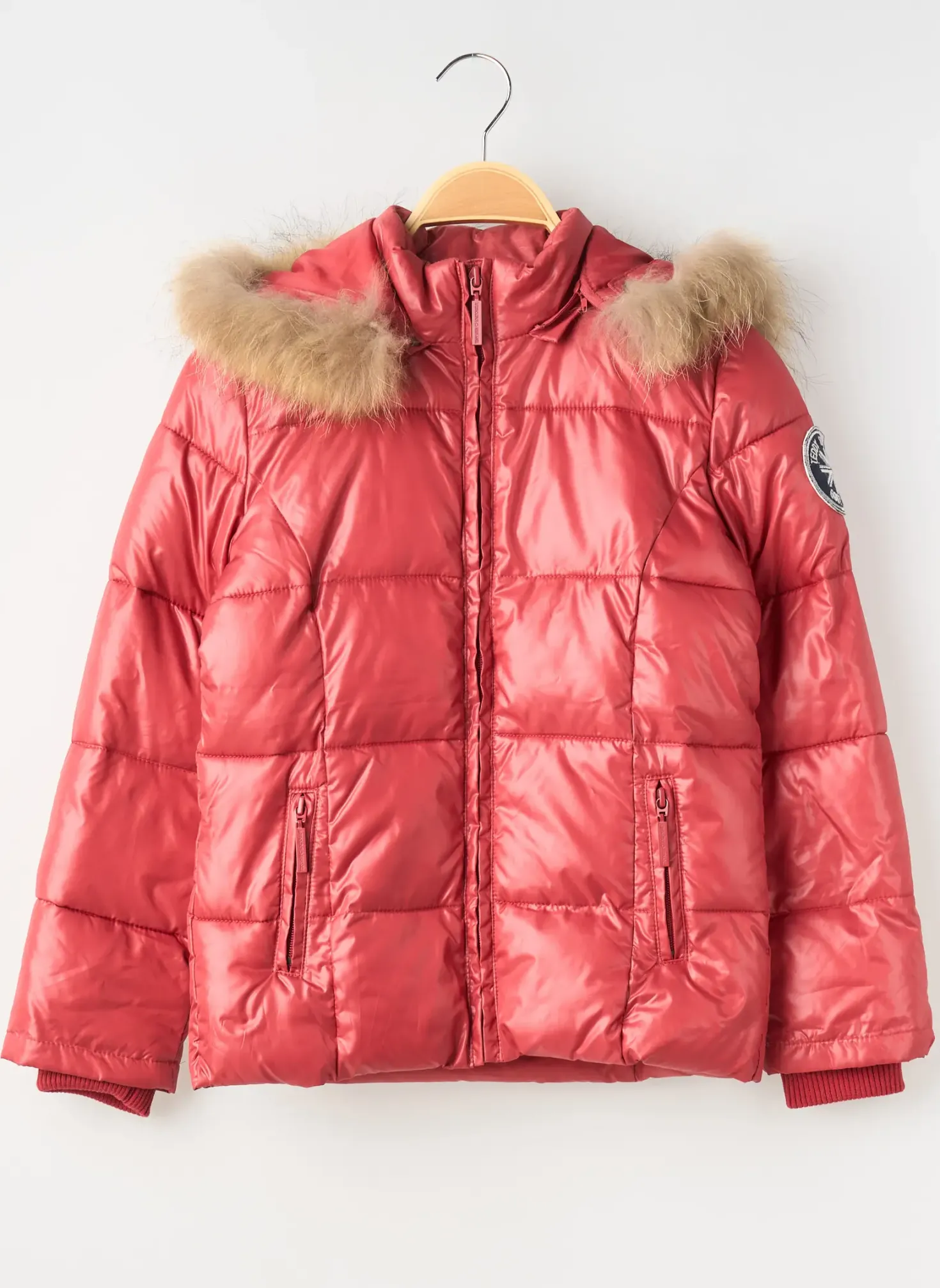 Doudoune Teddy Smith Rouge A Capuche