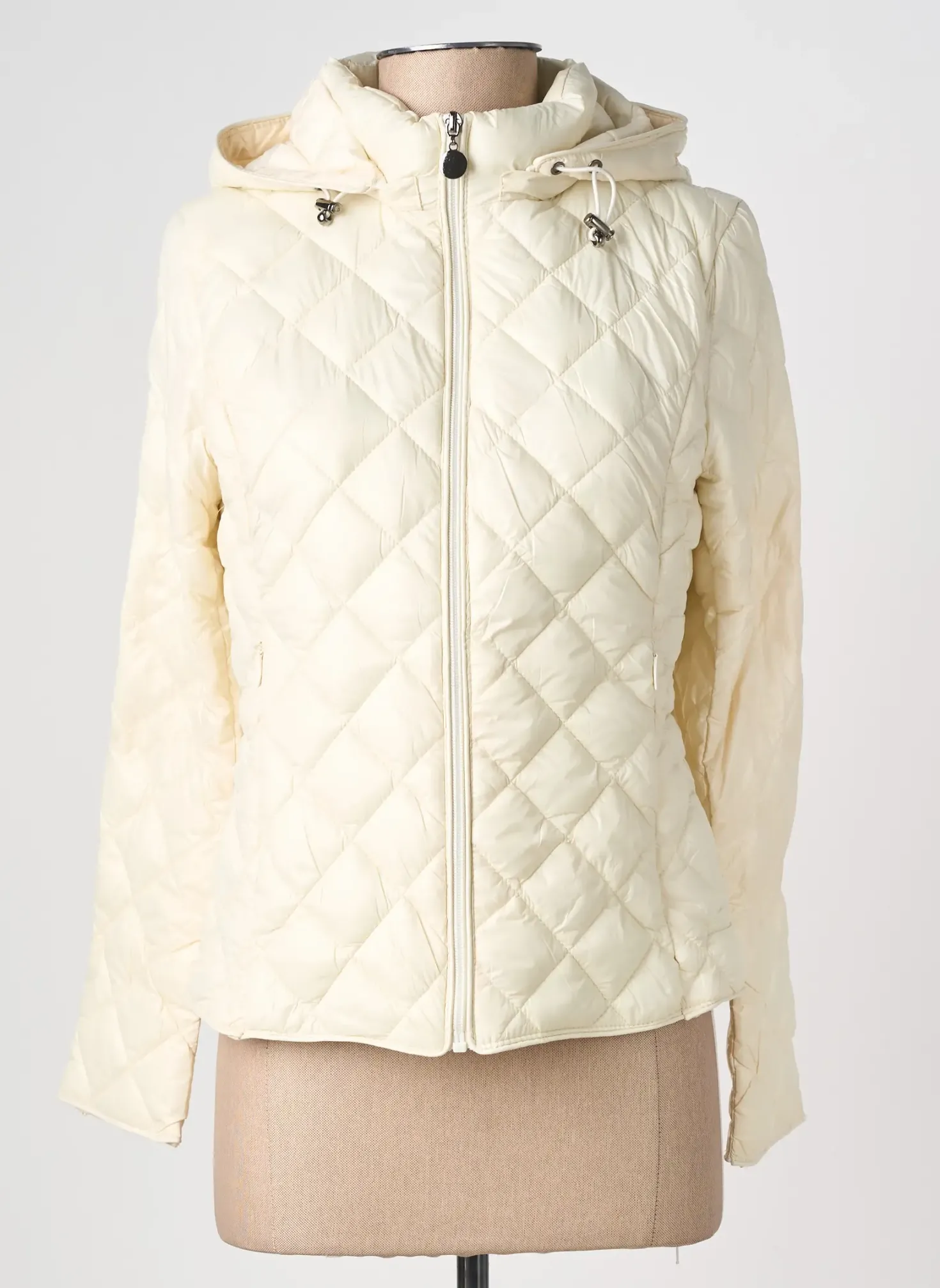 Doudoune W Collection Beige A Capuche
