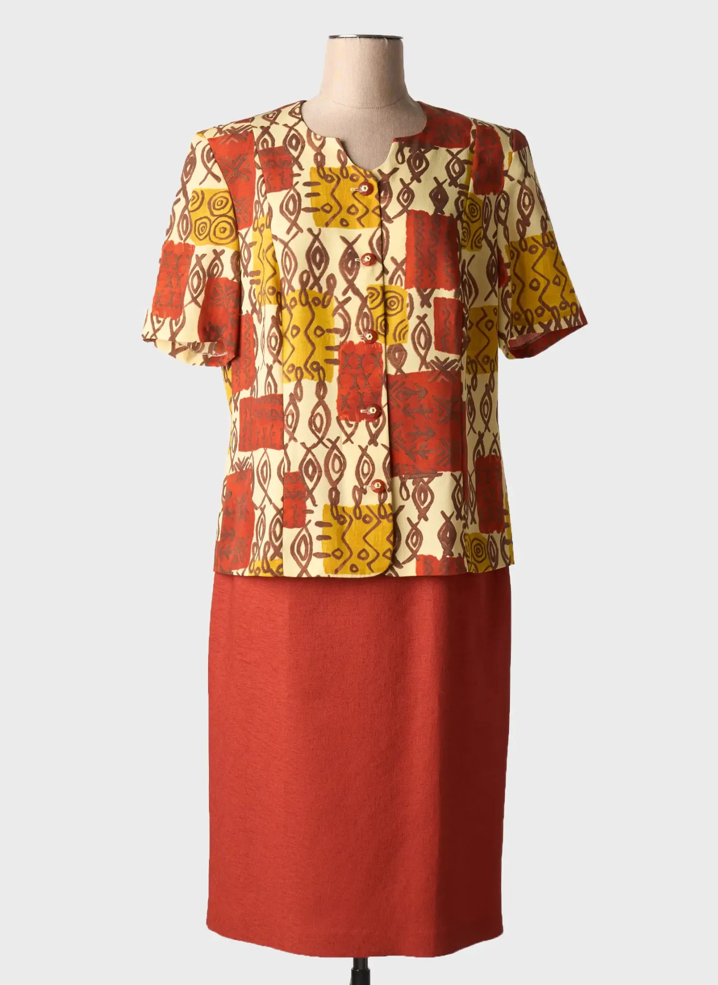 Ensemble Jupe France Rivoire Orange
