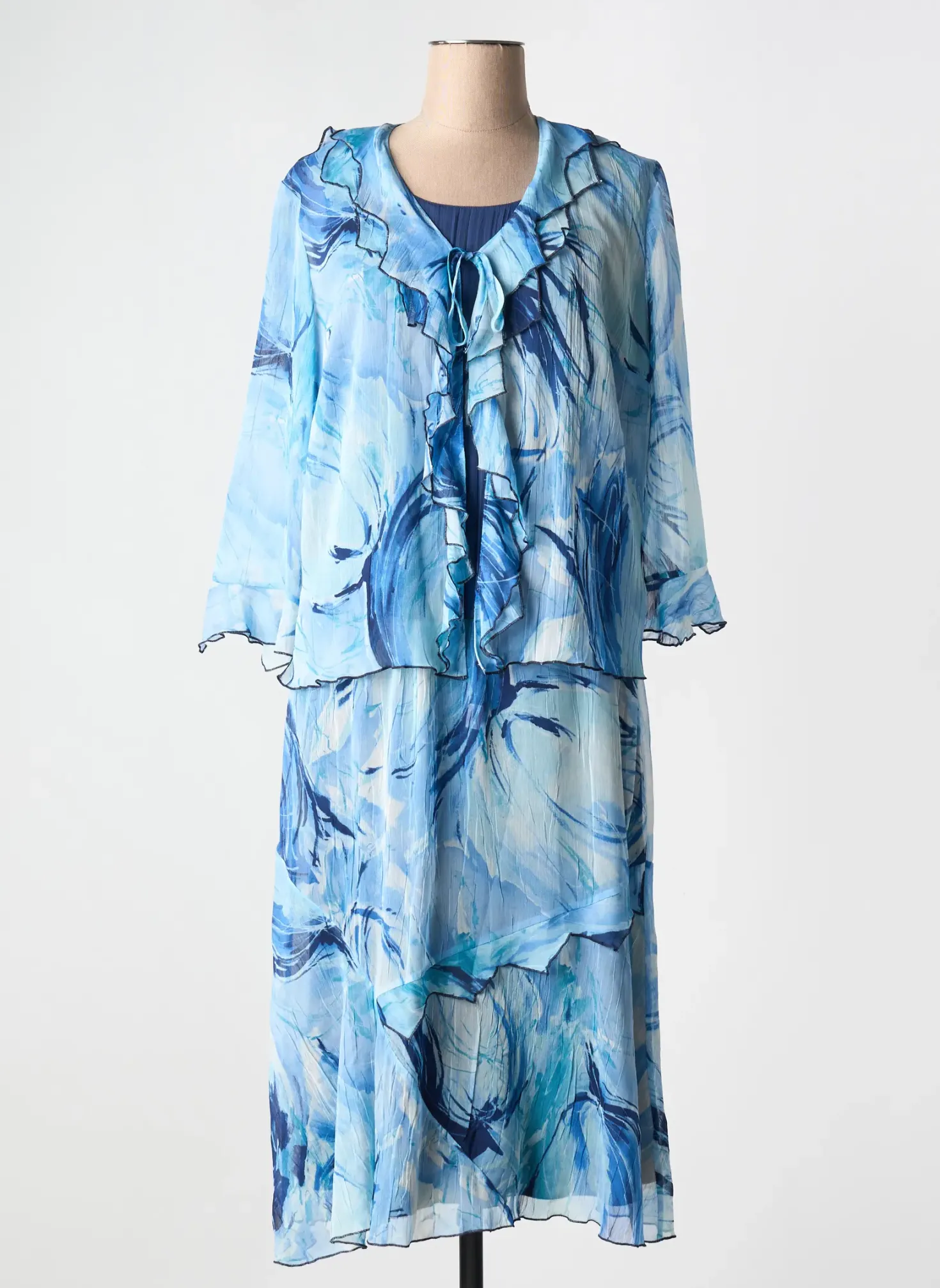 Ensemble Jupe France Rivoire Bleu
