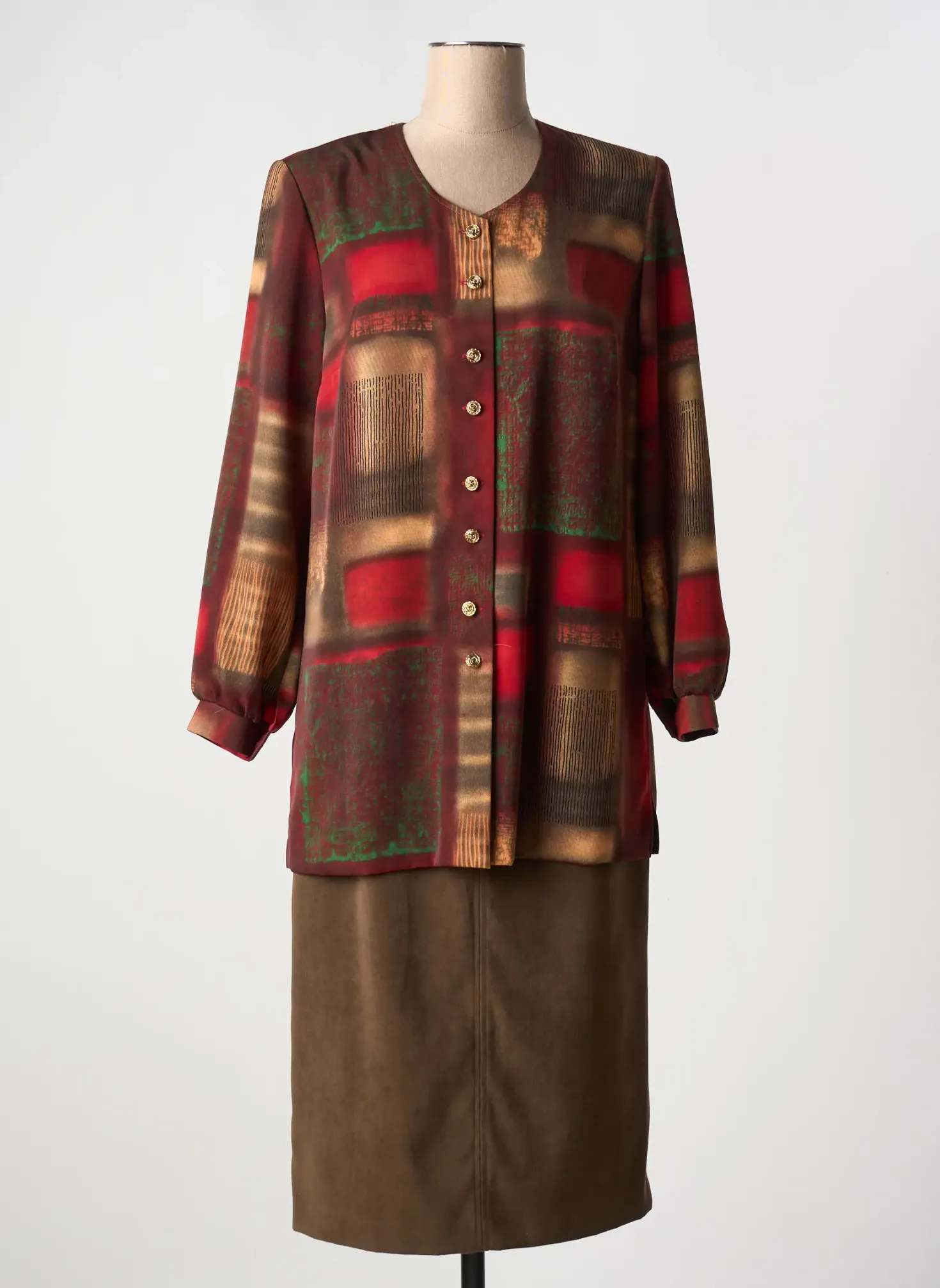 Ensemble Jupe France Rivoire Marron