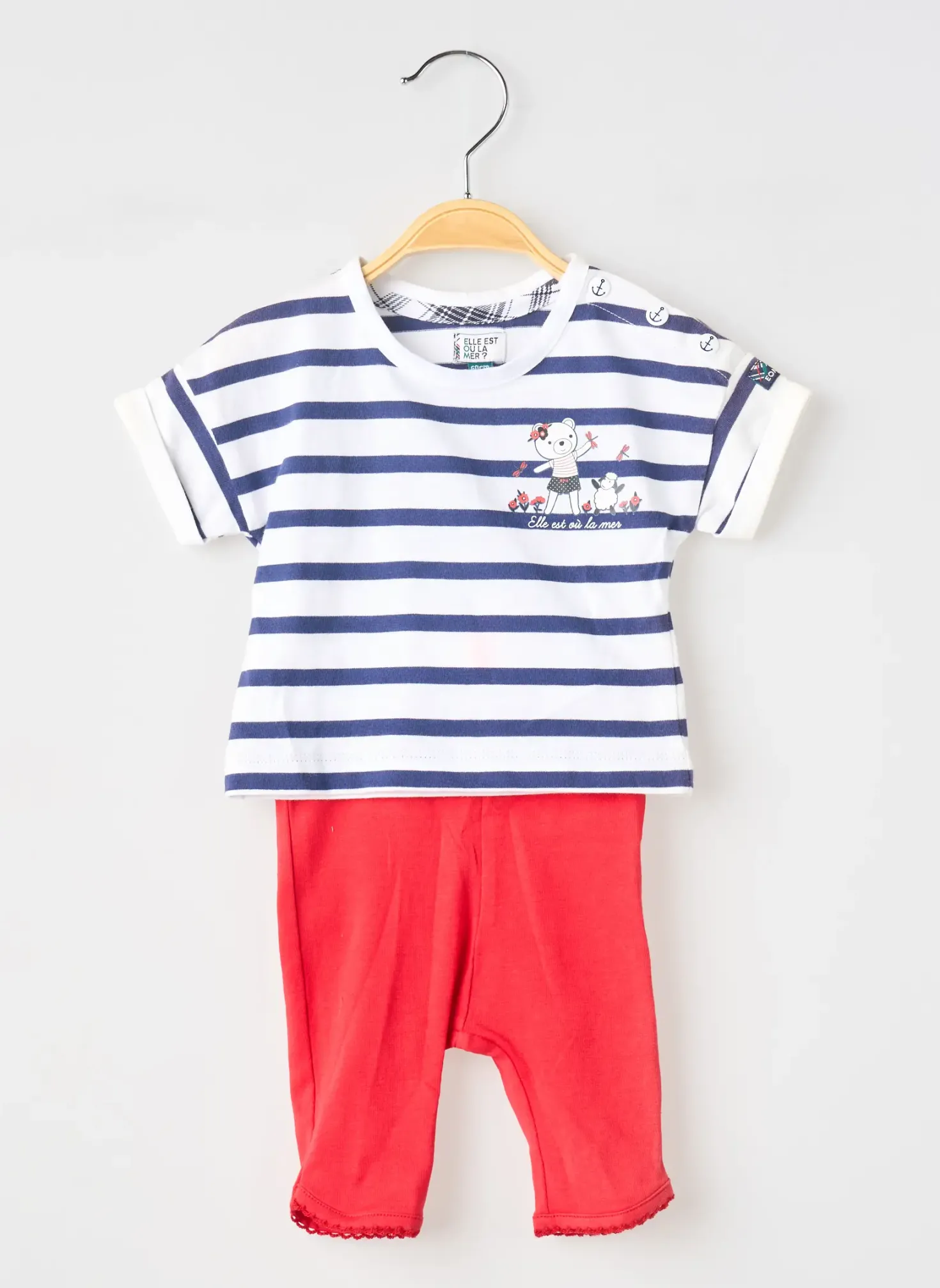 Ensemble Pantalon Elle Est Ou La Mer Blanc