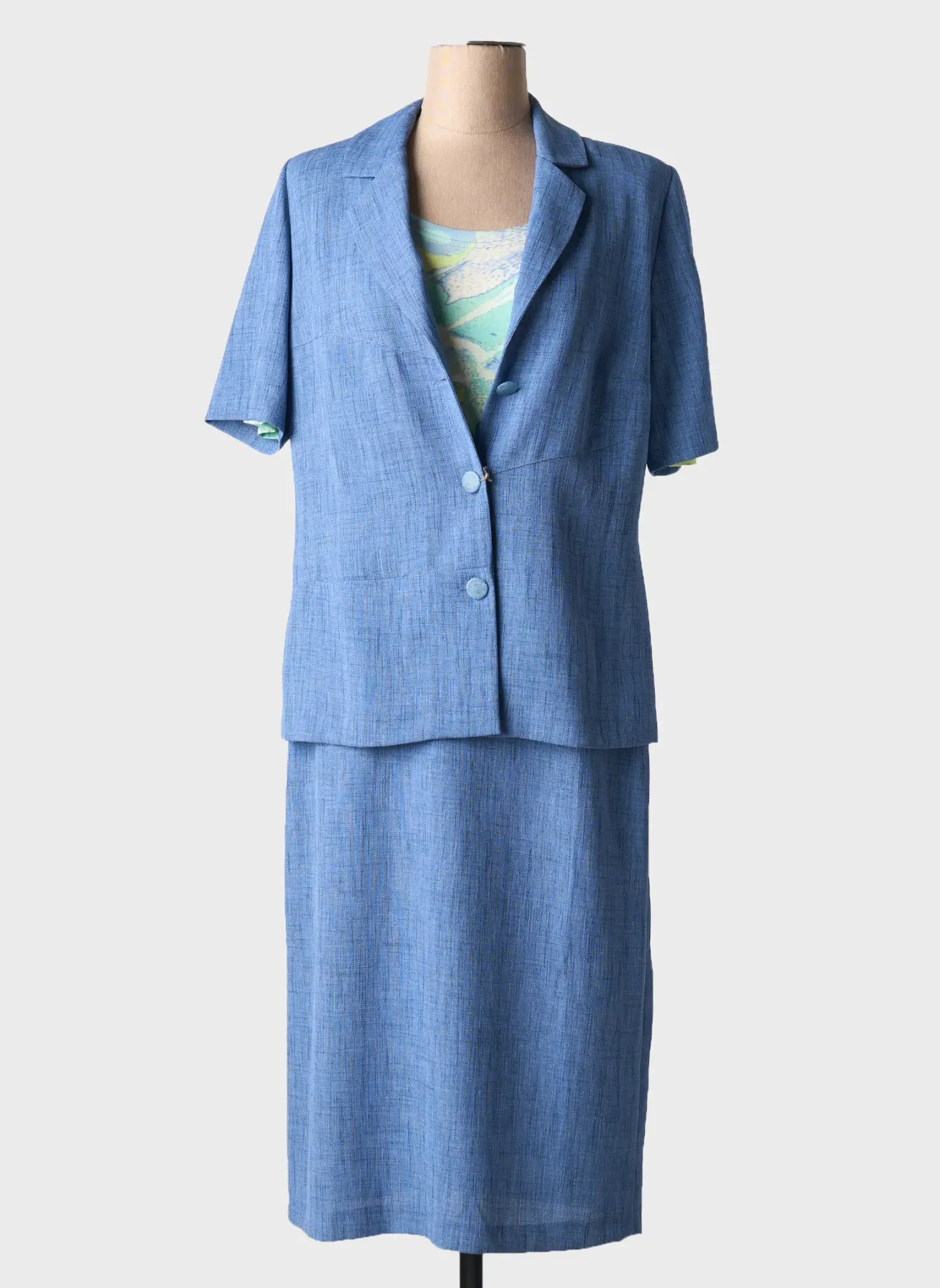 Ensemble Robe France Rivoire Bleu