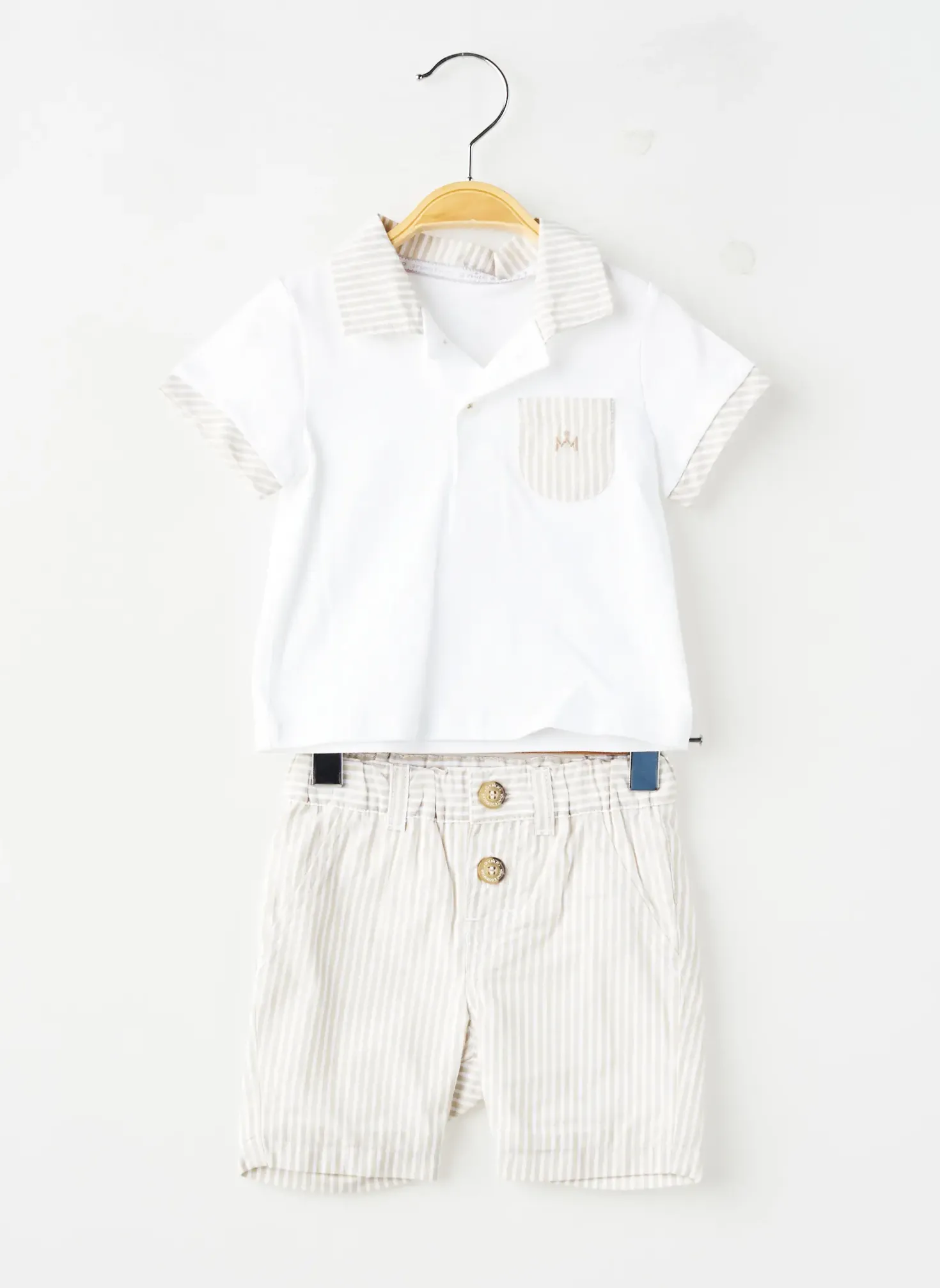Ensemble Short Gymp Beige