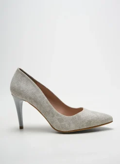 Escarpins Adige Gris Talon De 7 À 9cm