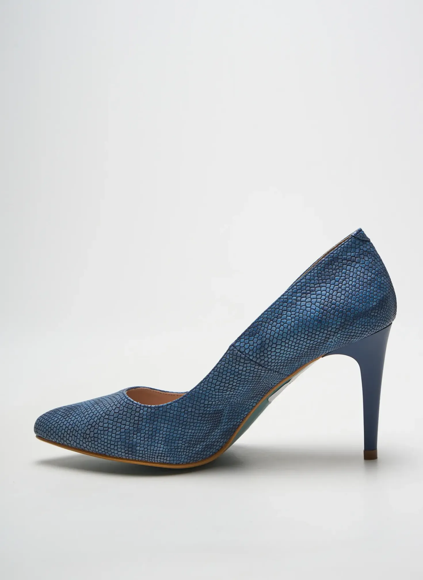 Escarpins Giulia Bleu Talon De 7 À 9cm