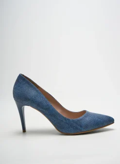 Escarpins Giulia Bleu Talon De 7 À 9cm