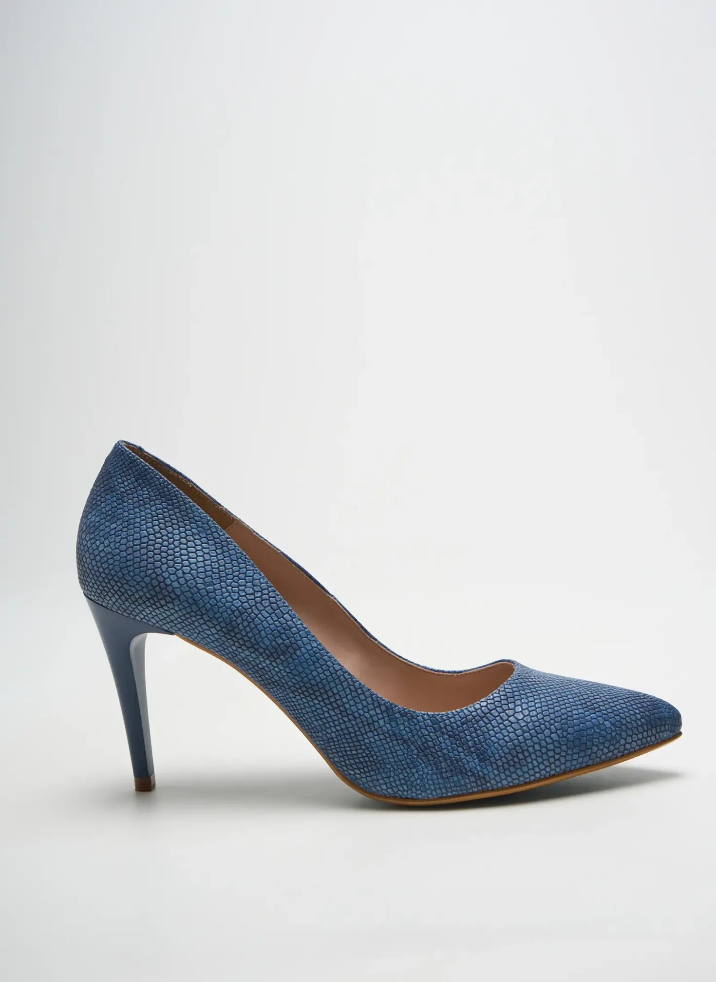 Escarpins Giulia Bleu Talon De 7 À 9cm