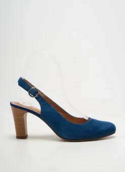Escarpins Karston Bleu Talon De 7 À 9cm