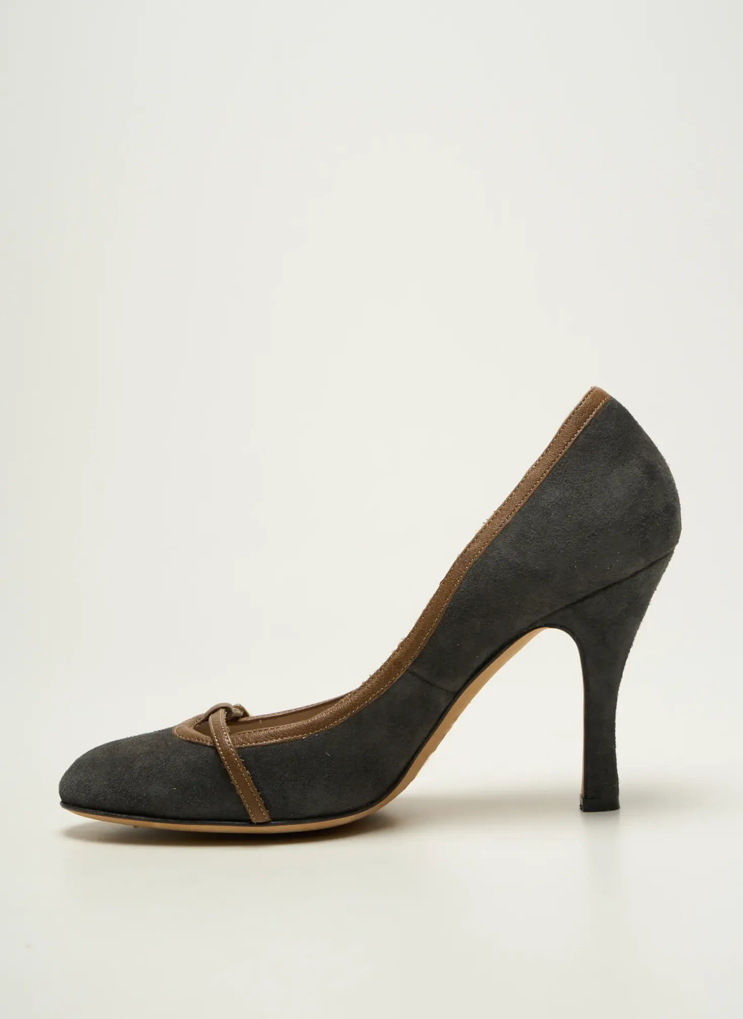 Escarpins Mina Buenos Aires Gris Talon De 7 À 9cm