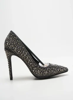 Escarpins Moow Noir Talon Haut De 10cm Et Plus