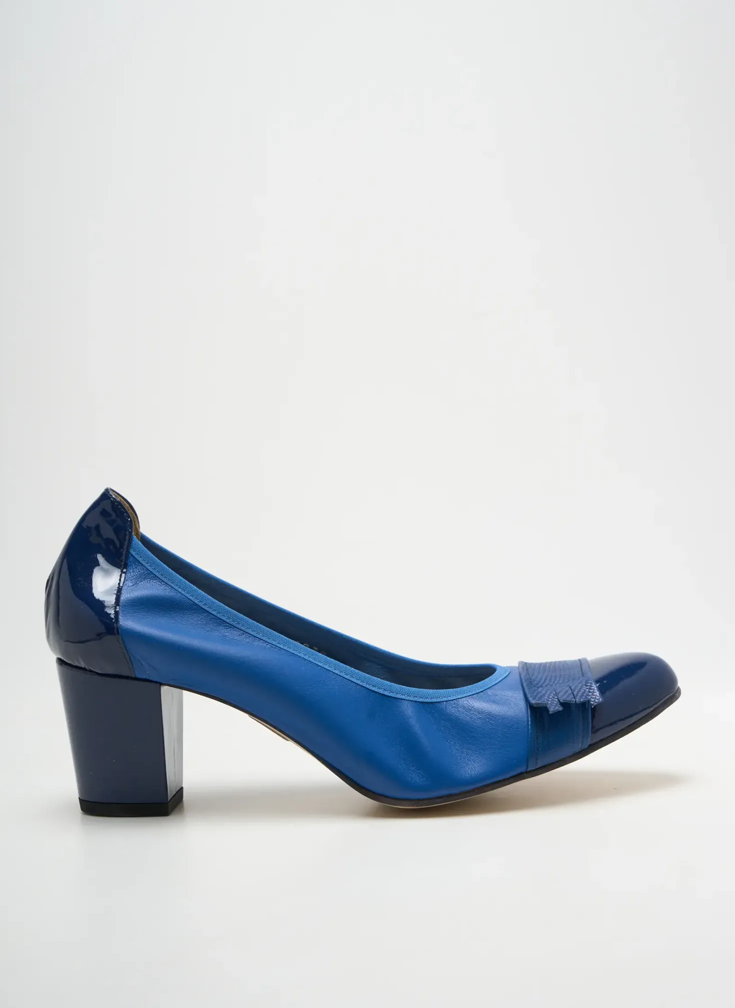 Escarpins Rebelles Bleu Talon De 4 À 6cm