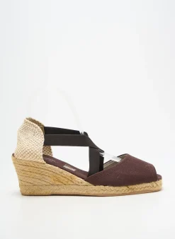 Espadrilles Bayona Marron Talon De 7 À 9cm