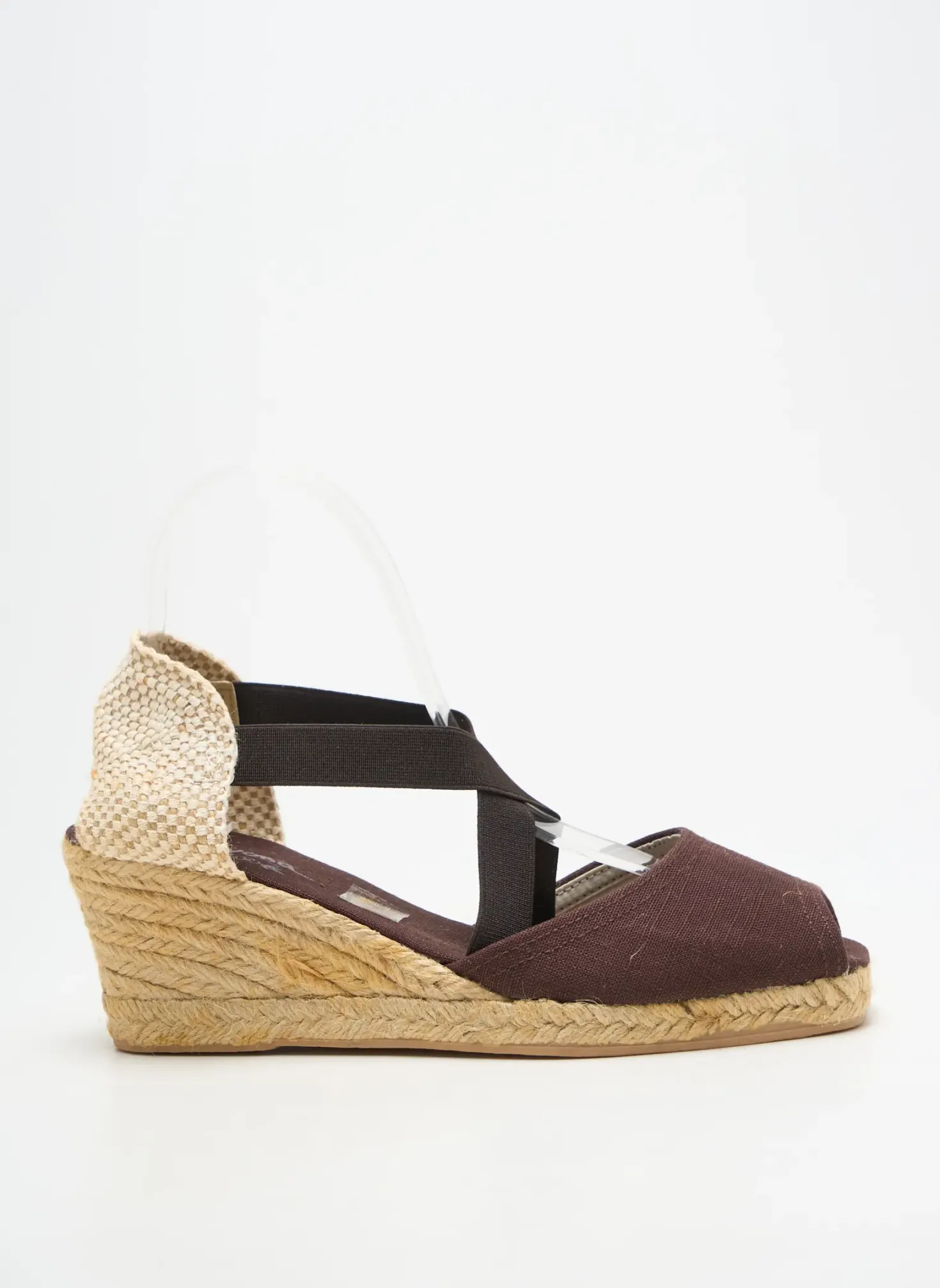 Espadrilles Bayona Marron Talon De 7 À 9cm