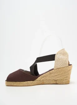 Espadrilles Bayona Marron Talon De 7 À 9cm
