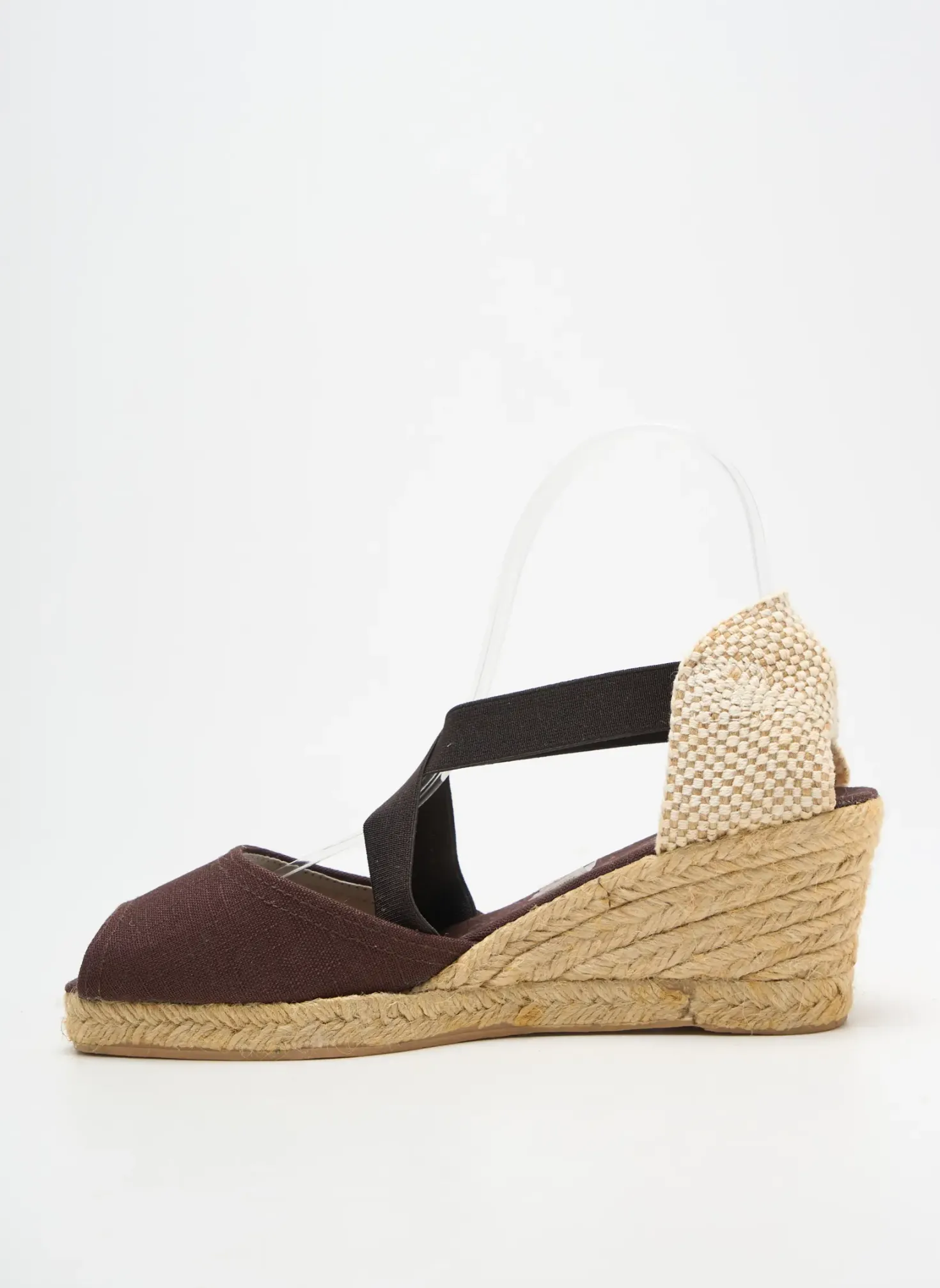 Espadrilles Bayona Marron Talon De 7 À 9cm