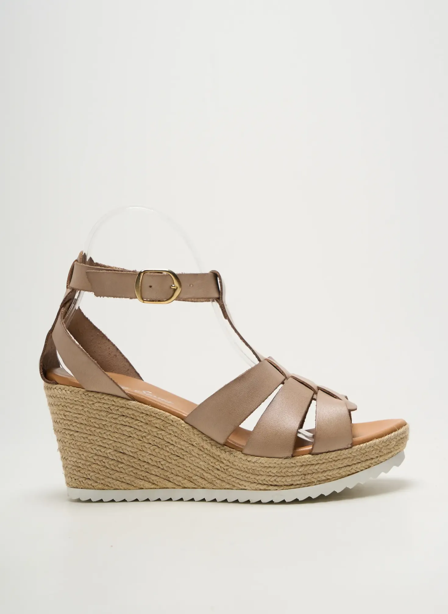 Espadrilles Bella Storia Beige Talon De 7 À 9cm