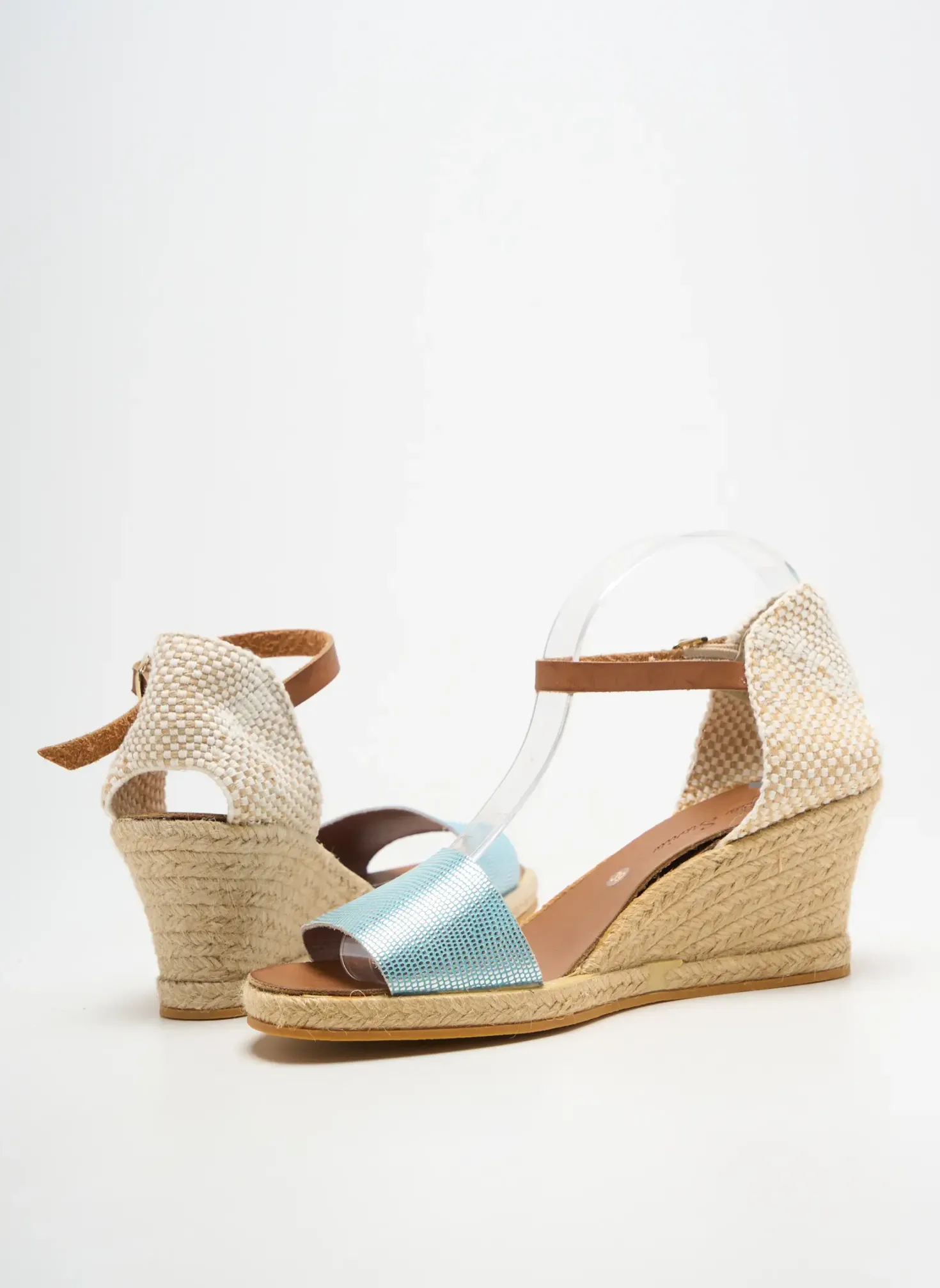 Espadrilles Bella Storia Bleu Talon De 4 À 6cm