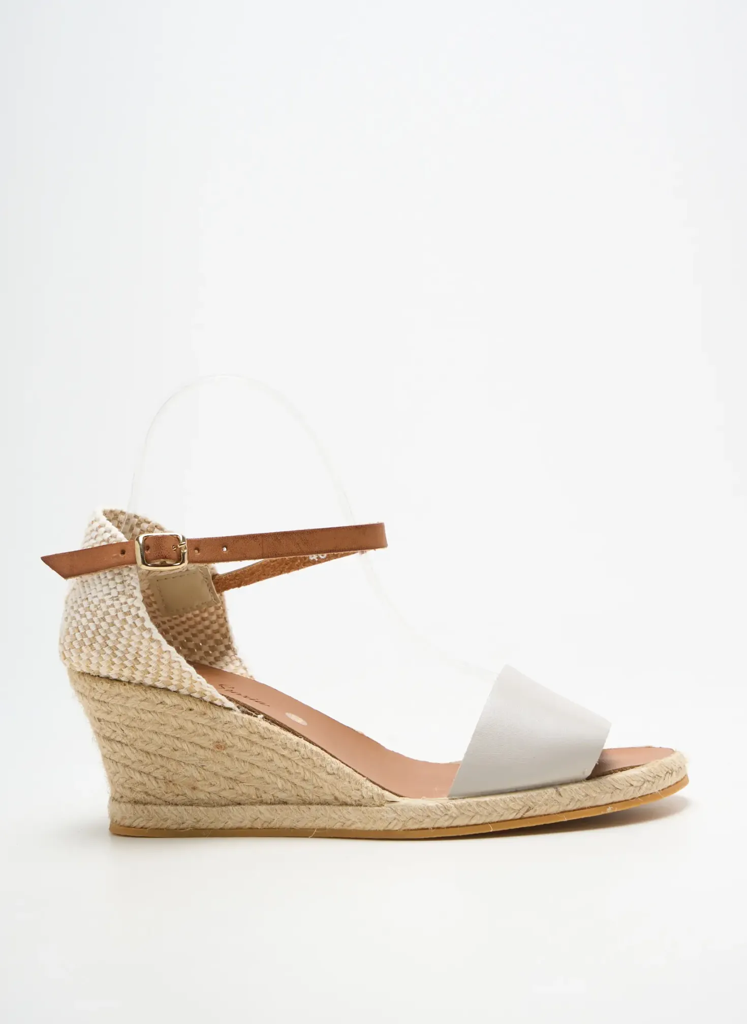 Espadrilles Bella Storia Gris Talon De 4 À 6cm