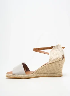 Espadrilles Bella Storia Gris Talon De 4 À 6cm