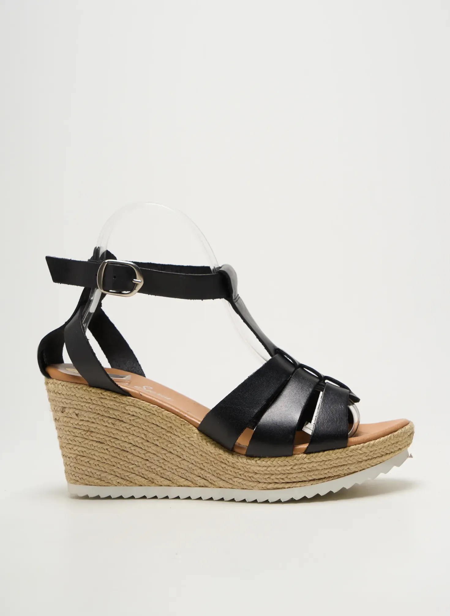 Espadrilles Bella Storia Noir Talon De 7 À 9cm