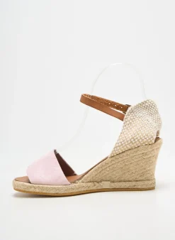 Espadrilles Bella Storia Rose Talon De 4 À 6cm