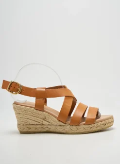 Espadrilles Devernois Marron Talon De 7 À 9cm