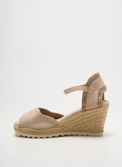 Espadrilles Elue Par Nous Beige Talon De 4 À 6cm