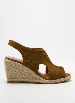 Espadrilles Emilie Karston Marron Talon De 7 À 9cm